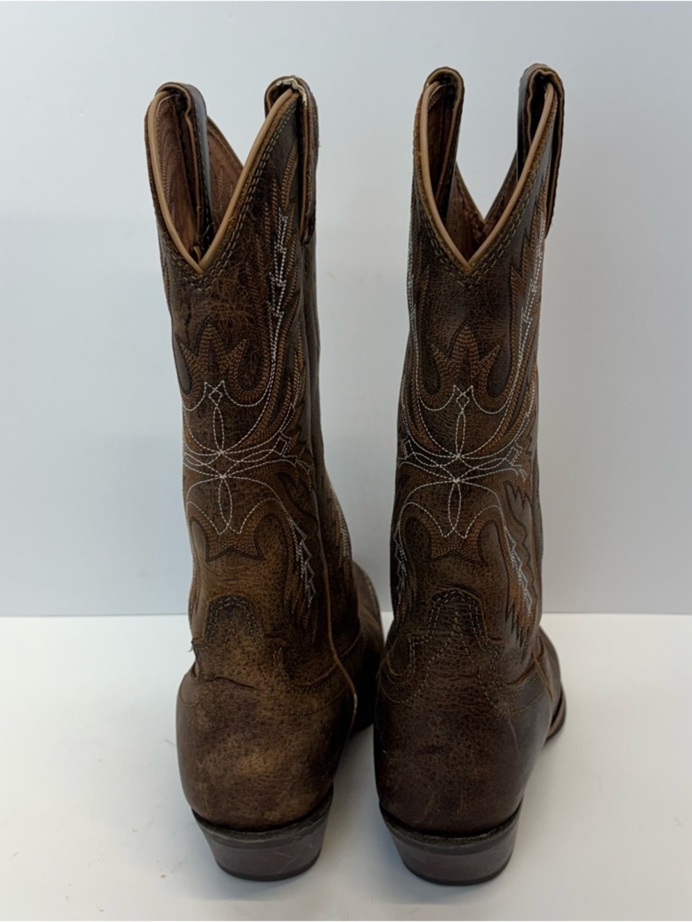 Justin Womens 12" Rein Square Toe Western Boot Waxy Tan - SVL2001 Size 7 B - Picture 5 of 8